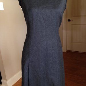Eddie Bauer black shift dress, wool, sleeveless, size 4